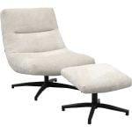 Fauteuil Fons Naturel met hocker
