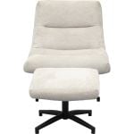 Fauteuil Fons Naturel met hocker