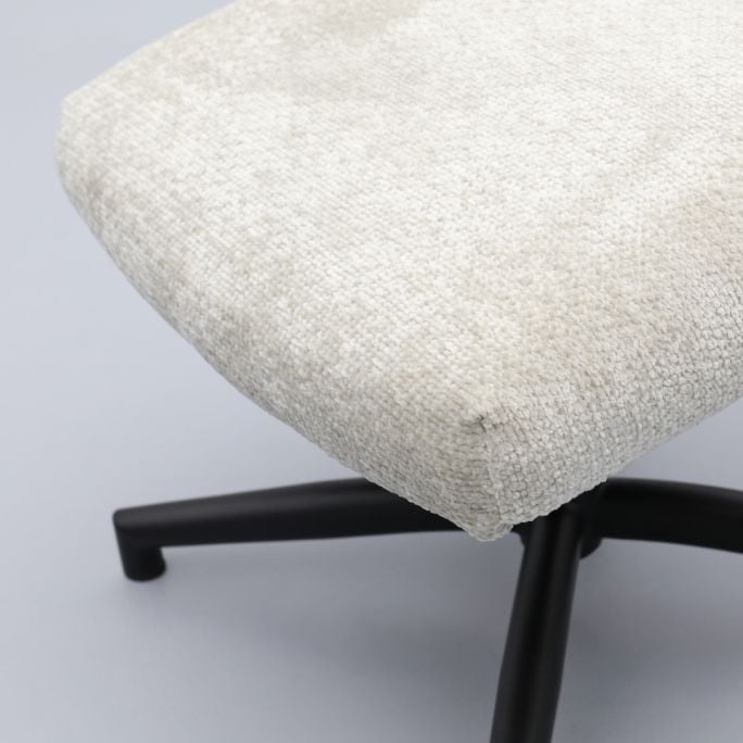 Fauteuil Fons Naturel met hocker