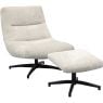 Fauteuil Fons Naturel met hocker