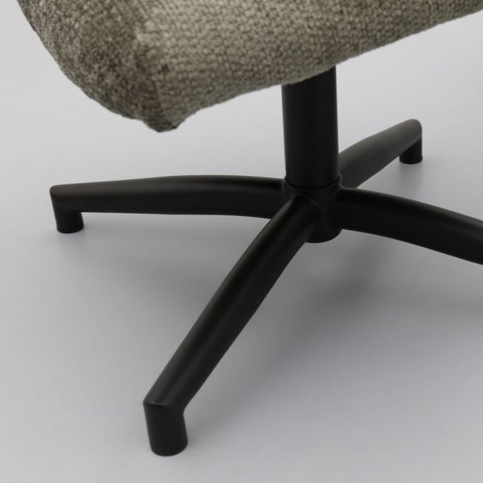 Fauteuil Fons Taupe met hocker