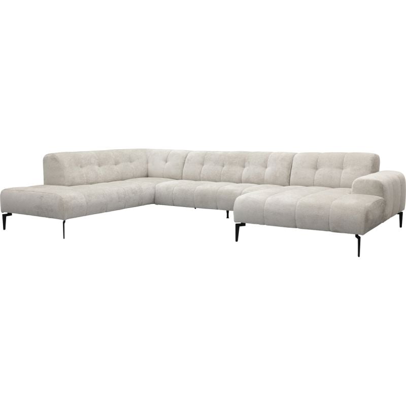 Bank Roos hoekziteiland groot links  + 2.5-zits + longchair groot rechts