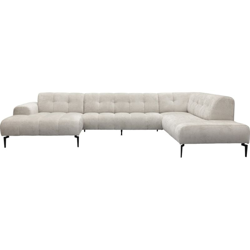 Bank Roos longchair groot links + 2.5-zits +  hoekziteiland groot rechts