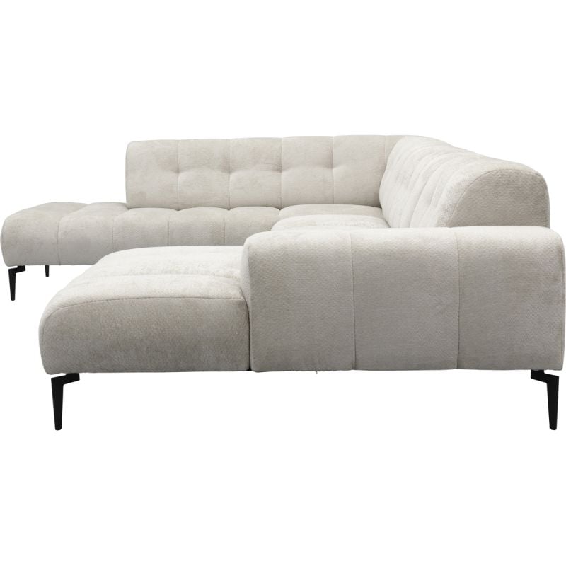 Bank Roos longchair groot links + 2.5-zits +  hoekziteiland groot rechts