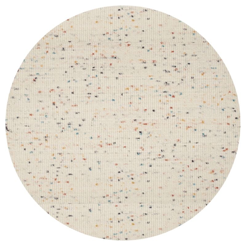 Vloerkleed Mango rond wit multi 99
