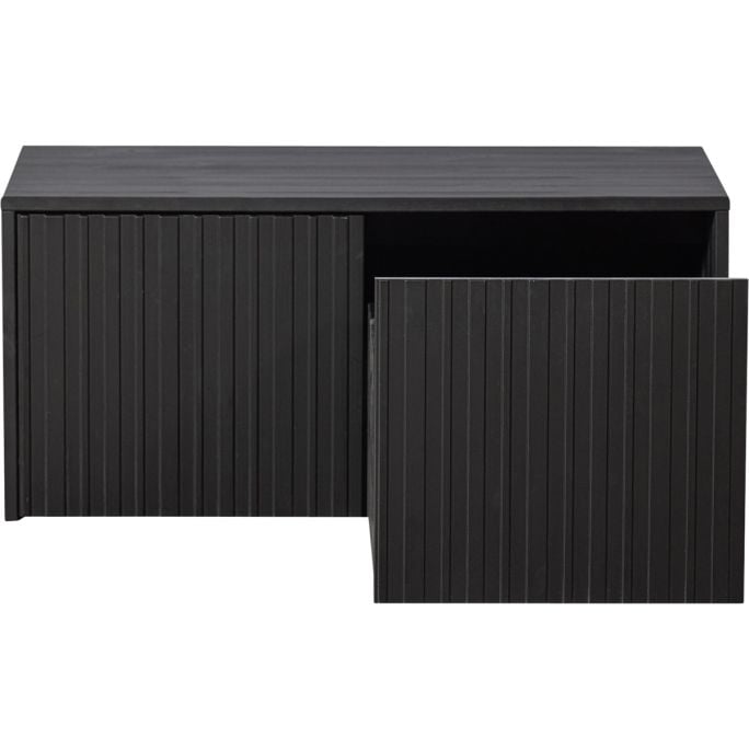 Kistbank Gravure New Grenen Zwart