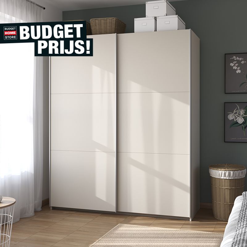 Kledingkast Aurie B175xH210cm Champagne incl. 2 legplanken en 2 roedes