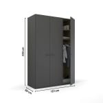 Kledingkast Sky Classic B151xH223 Grafiet