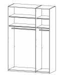 Kledingkast Sky Classic B151xH223 Grafiet