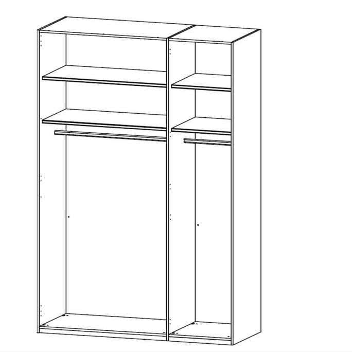 Kledingkast Sky Classic B151xH223 Grafiet