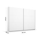 Kledingkast Aurie B261xH210cm Alpine wit incl. 3 legplanken en 3 roedes