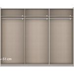 Kledingkast Aurie B261xH210cm Alpine wit incl. 3 legplanken en 3 roedes