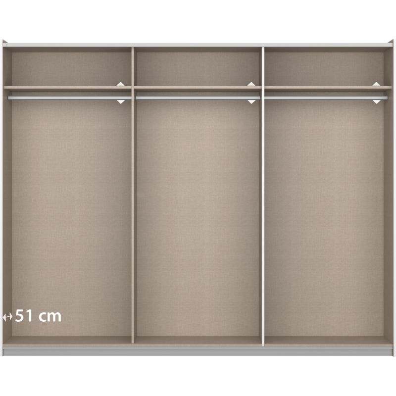 Kledingkast Aurie B261xH210cm Alpine wit incl. 3 legplanken en 3 roedes