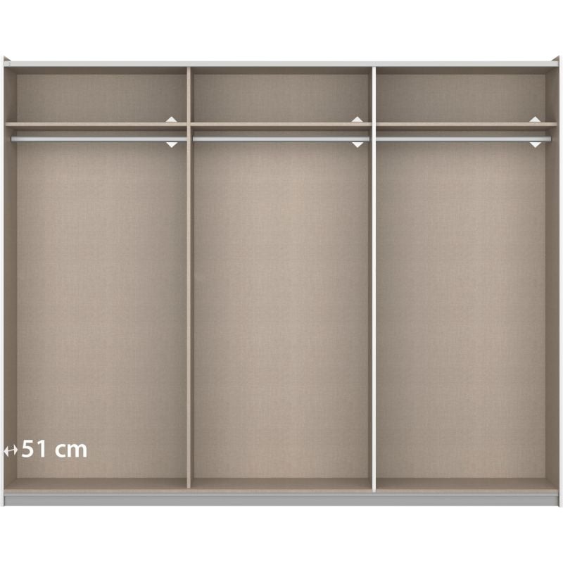 Kledingkast Aurie B261xH210cm Alpine wit incl. 3 legplanken en 3 roedes