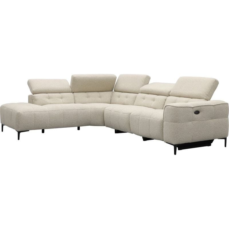 Bank Robin hoekziteiland links + 2,5-zits met 1 elektrische relax (eendelig) rechts