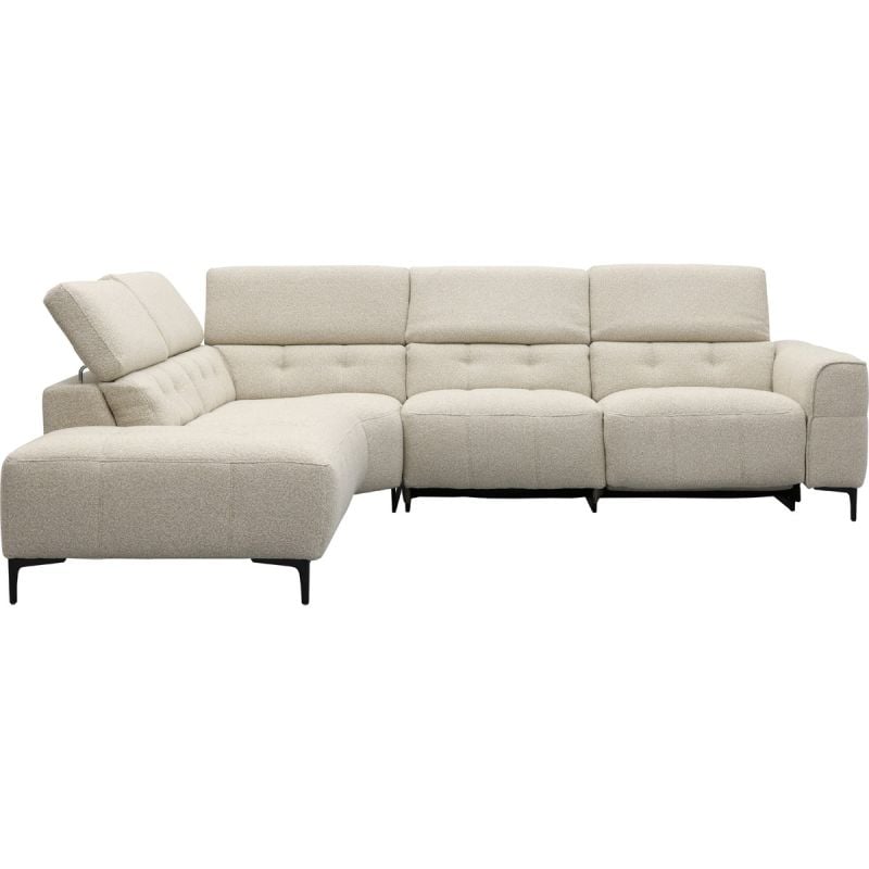 Bank Robin hoekziteiland links + 2,5-zits met 1 elektrische relax (eendelig) rechts