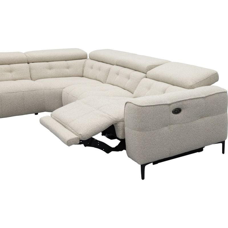 Bank Robin hoekziteiland links + 2,5-zits met 1 elektrische relax (eendelig) rechts