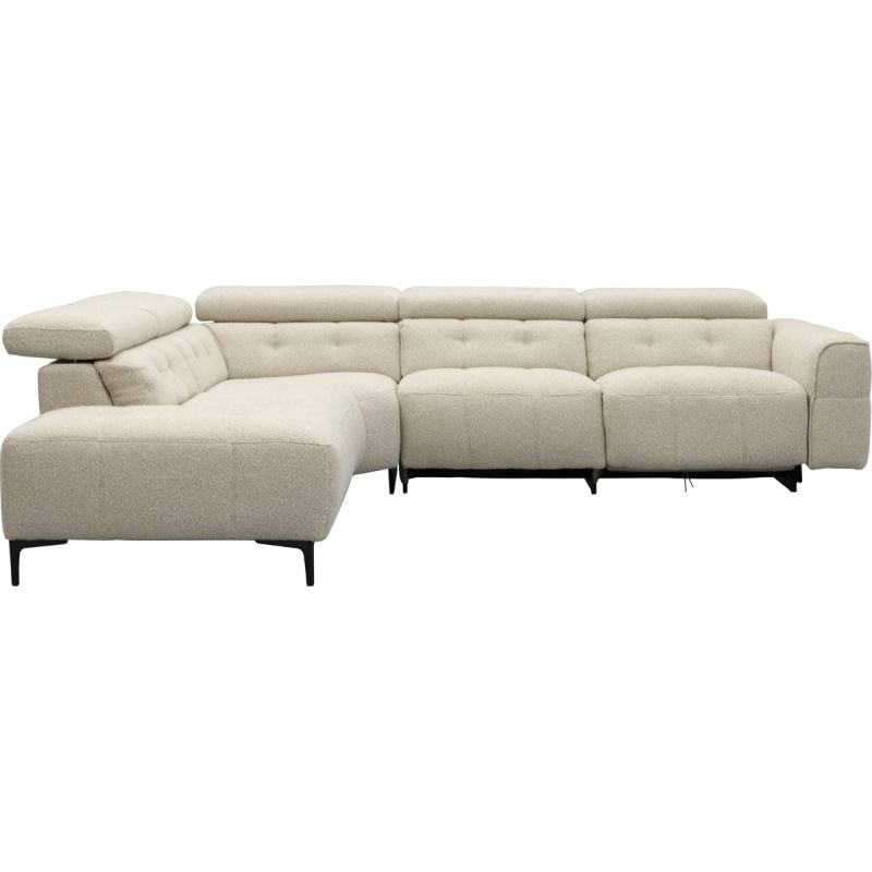 Bank Robin hoekziteiland links + 2,5-zits met 1 elektrische relax (eendelig) rechts