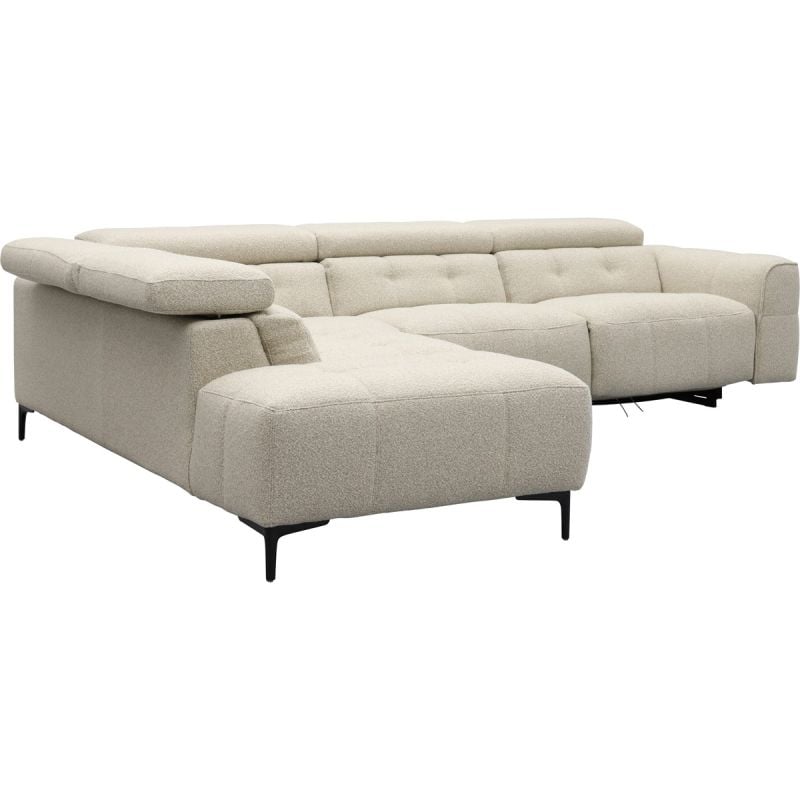 Bank Robin hoekziteiland links + 2,5-zits met 1 elektrische relax (eendelig) rechts