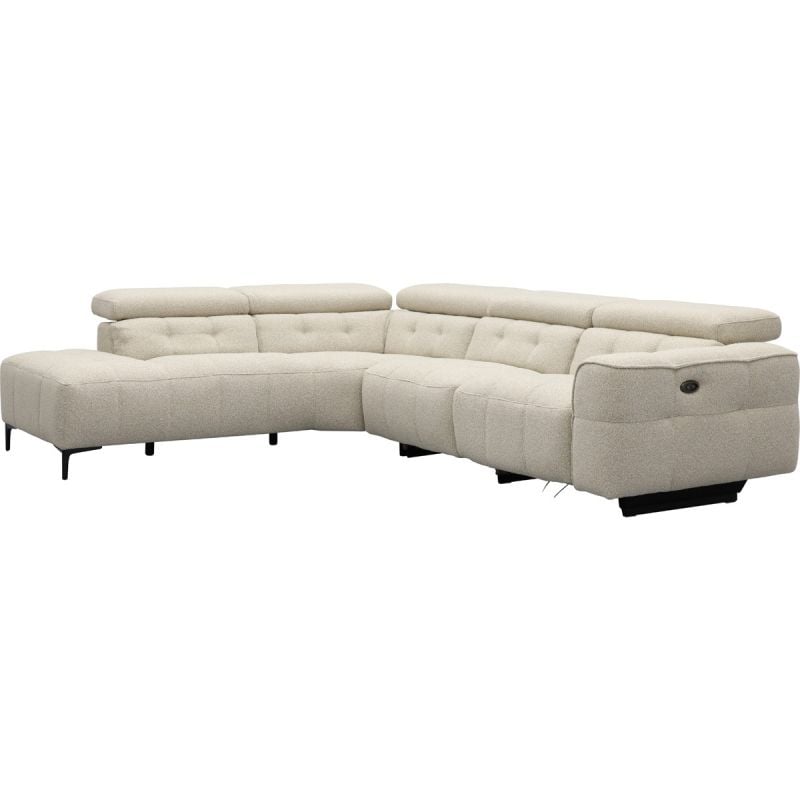 Bank Robin hoekziteiland links + 2,5-zits met 1 elektrische relax (eendelig) rechts