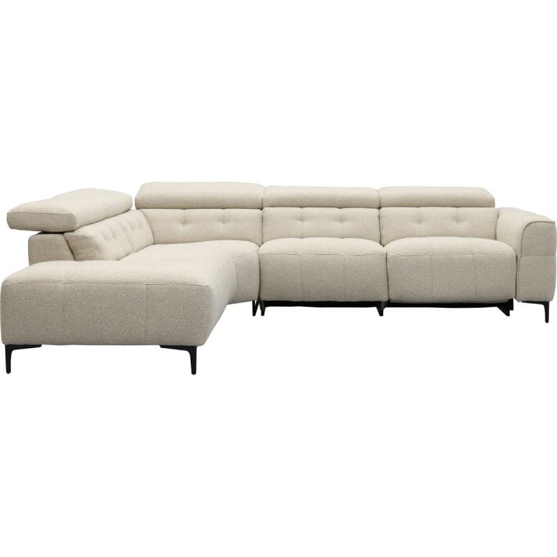 Bank Robin hoekziteiland links + 2,5-zits met 1 elektrische relax (eendelig) rechts