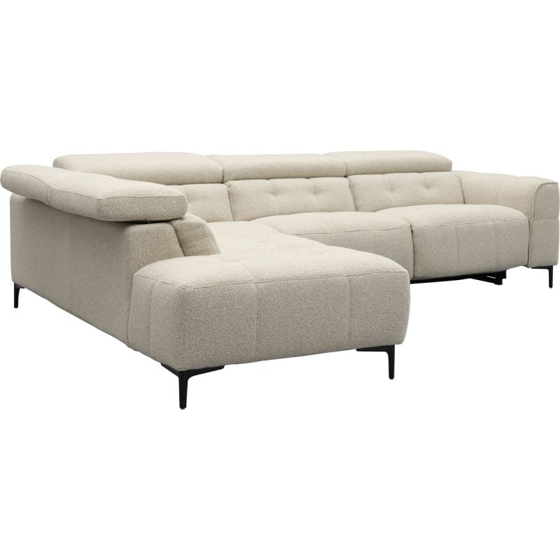 Bank Robin hoekziteiland links + 2,5-zits met 1 elektrische relax (eendelig) rechts