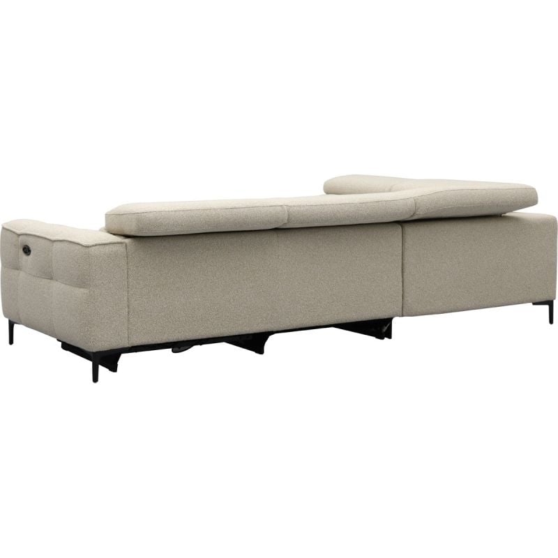 Bank Robin hoekziteiland links + 2,5-zits met 1 elektrische relax (eendelig) rechts