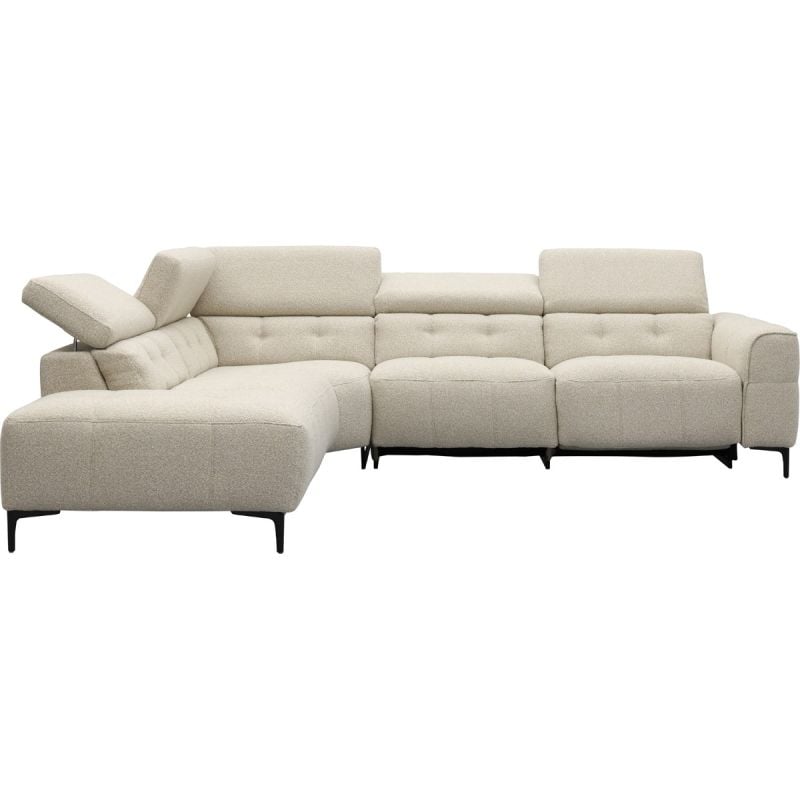 Bank Robin hoekziteiland links + 2,5-zits met 1 elektrische relax (eendelig) rechts