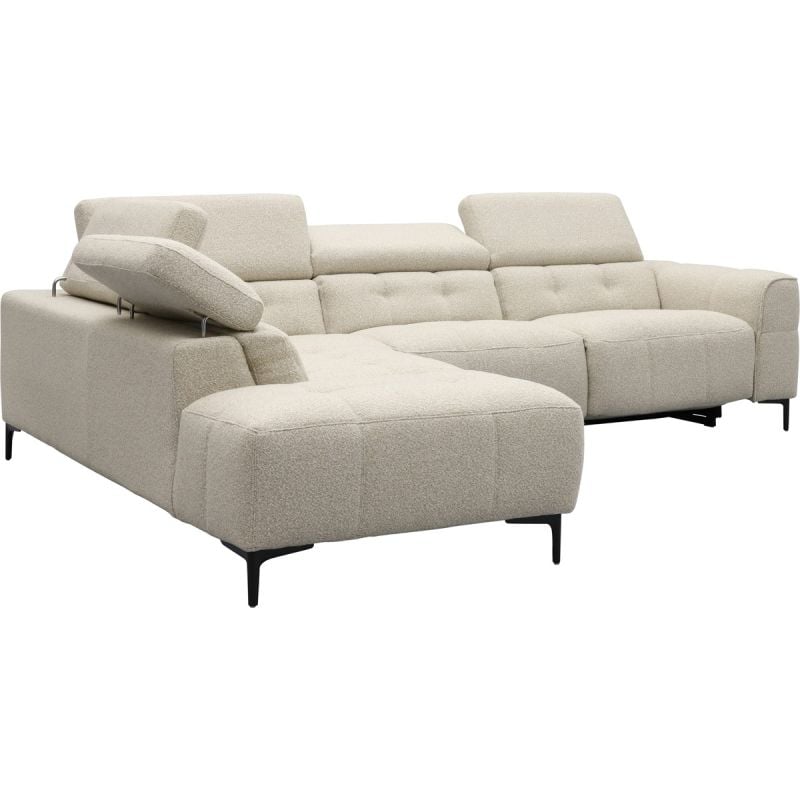 Bank Robin hoekziteiland links + 2,5-zits met 1 elektrische relax (eendelig) rechts