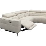 Bank Robin 2,5-zits met 1 elektrische relax (eendelig) links + 1-zits met ligeiland rechts
