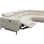 Bank Robin 2,5-zits met 1 elektrische relax (eendelig) links + 1-zits met ligeiland rechts