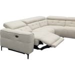 Bank Robin 2,5-zits met 1 elektrische relax (eendelig) links + 1-zits met ligeiland rechts