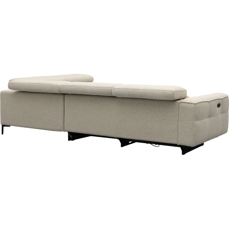 Bank Robin 2,5-zits met 1 elektrische relax (eendelig) links + hoekziteiland rechts