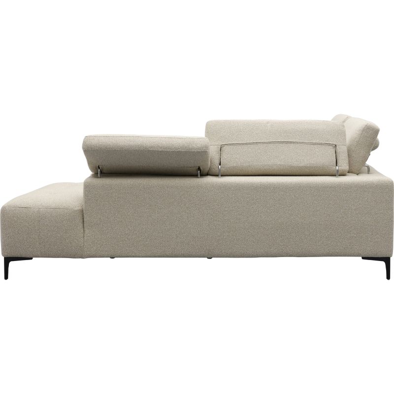 Bank Robin 2,5-zits met 1 elektrische relax (eendelig) links + hoekziteiland rechts