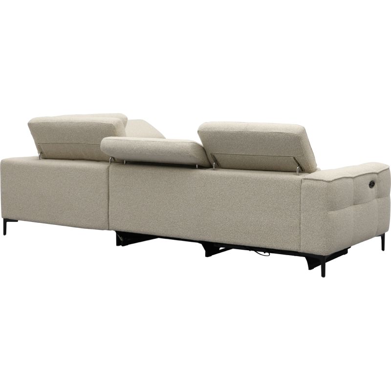 Bank Robin 2,5-zits met 1 elektrische relax (eendelig) links + hoekziteiland rechts