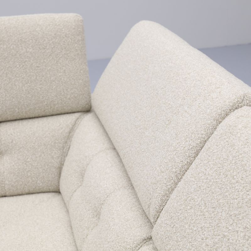 Bank Robin 2,5-zits met 1 elektrische relax (eendelig) links + hoekziteiland rechts