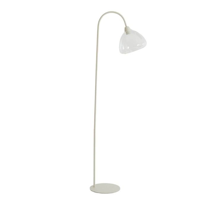 Vloerlamp BISHO 47x28x160 cm glas helder - crème