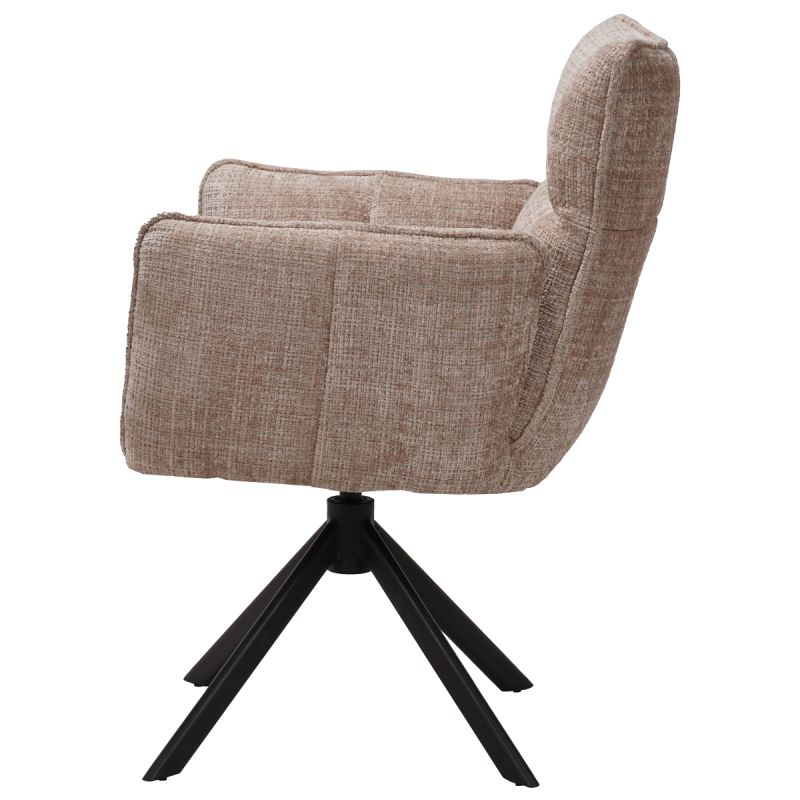 Eetkamerstoel Noa met arm 360° draaibaar