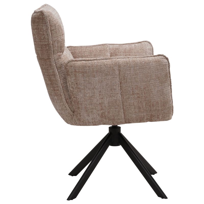 Eetkamerstoel Noa met arm 360° draaibaar