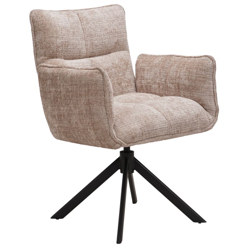 Eetkamerstoel Noa met arm 360° draaibaar