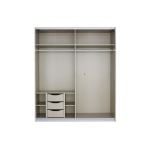 Kledingkast Quadro B181xH210 Eiken - Grijs incl. kastinrichting