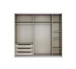 Kledingkast Quadro B181xH210 Eiken - Grijs incl. kastinrichting