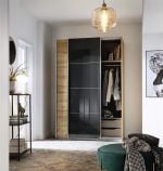 Kledingkast Quadro B181xH210 Eiken - Grijs incl. kastinrichting