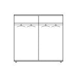 Kledingkast Quadro B181xH210 Eiken - Grijs incl. kastinrichting