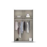 Kledingkast Quadro B181xH210cm Eiken-grijs incl. 2 legplanken en 2 roedes