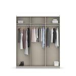 Kledingkast Kick B211xH214cm Champage incl. passe-partout, 3 legplanken en 3 roedes