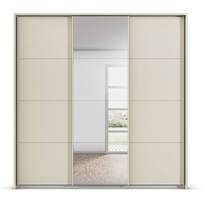 Kledingkast Kick B211xH214cm Champagne incl. passe-partout, 3 legplanken en 3 roedes