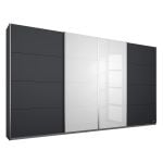 Kledingkast Synco B271xH230cm Grijs metallic incl. 8 legplanken en 4 roedes