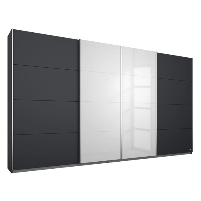 Kledingkast Synco B271xH230cm Grijs metallic incl. 8 legplanken en 4 roedes