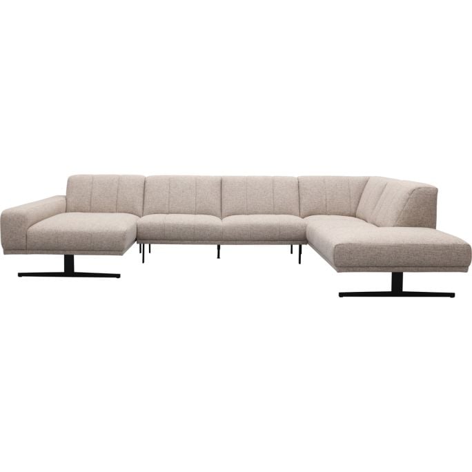 Bank Olivia Longchair links + 2,5-zits + hoekziteiland groot rechts